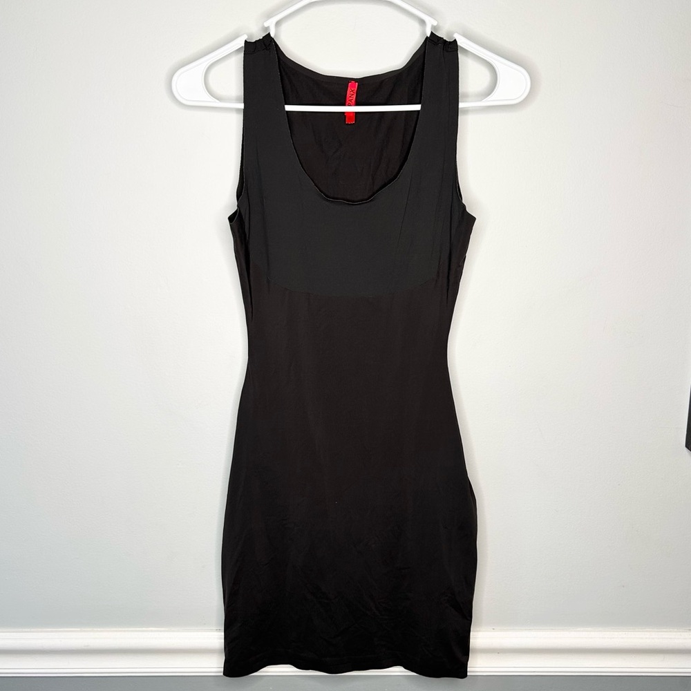 SPANX Seamless Bodysuit Black Slip Dress Shapewear